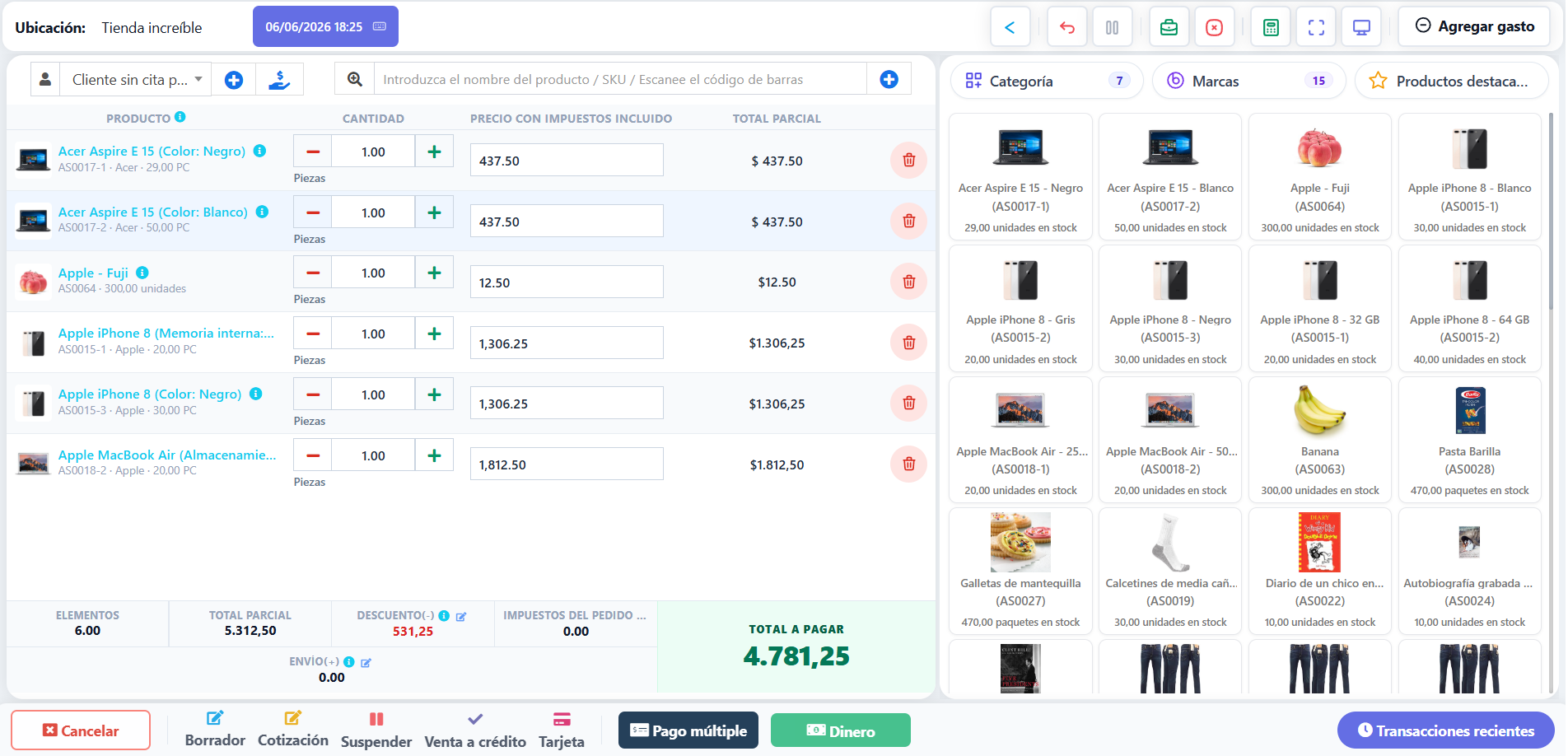 Sistema de ventas en PHP laravel MySQL